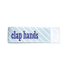 clap hands Wee Charm ribbon blue