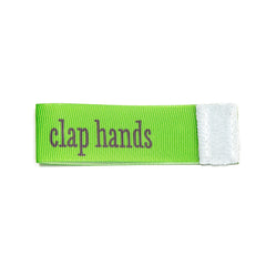 clap hands Wee Charm ribbon green