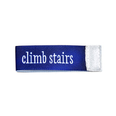 climb stairs Wee Charm ribbon blue