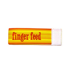 finger feed Wee Charm ribbon orange