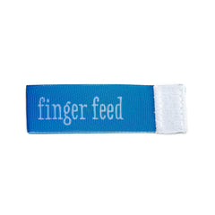 finger feed Wee Charm ribbon blue