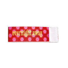overnight away Wee Charm ribbon red