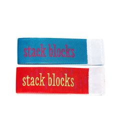 Wee Charm stack blocks milestone ribbon for Baby Charm Blanket
