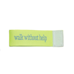 walk without help Wee Charm ribbon green